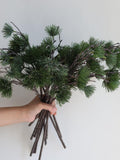 19.5" Fake Cedar Branches: Winter Faux Plant Stem Decor, Autumn Fall Office/Wedding/Home Decoration/Christmas Holiday Gifts faux plants