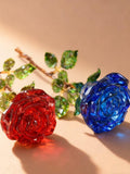 Handmade glass rose bouquets, never-fading rose decorations, glass floral ornaments, Mother's Day gifts, anniversary gifts ANNIVERSARY