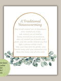 Traditional Housewarming Printable, Welcome Basket For New home, House Blessing Gift Tag, New Neighbors, New Homeowners Gift Basket house warming flower