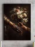 Black Love Floral Art Print, Afrocentric Couple, Romantic Decor (Digital Download) Love Romance Flower