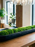 Long Moss bowl centerpiece for dining table dough bowl for house warming gift nature table top decor modern farmhouse spring decor for home house warming flower
