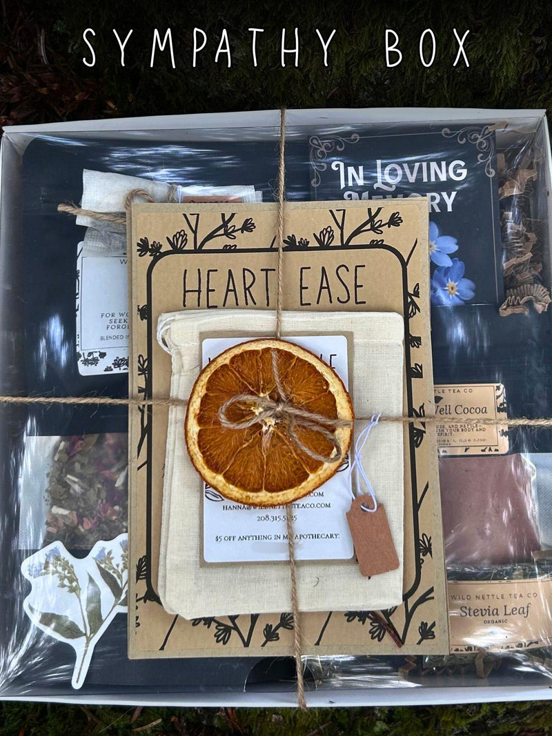 Sympathy Care Package for Death of a Parent, Pet, or Friend Organic Herbal Tea Box with Personalizable Message sympathy flower