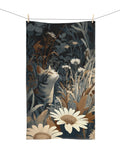 Cat Flower Hand Towel Cat Kitchen Decor Cute Kitty Bathroom Decor Plush Absorbent Guest Cloth Decorative Linen  House Warming Gift Cat Lover house warming flower