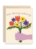 So Very Sorry Handpicked Flowers Card: Loss, Condolences, Sympathy, Bereavement sympathy flower