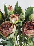 Vintage Artificial Peony Silk Flowers 6PCS Realistic Durable Arrangement for Wedding Home Room Decor FLOWER DELIVERY