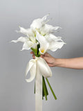 Real Touch Calla Lily Bouquet, Rustic Wedding Flower, Elopement Size wedding flower