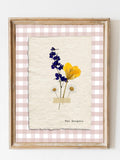 Personalised Birth Flower Family Print | Custom Flower Wall Art | Family Name Gift birthday flower