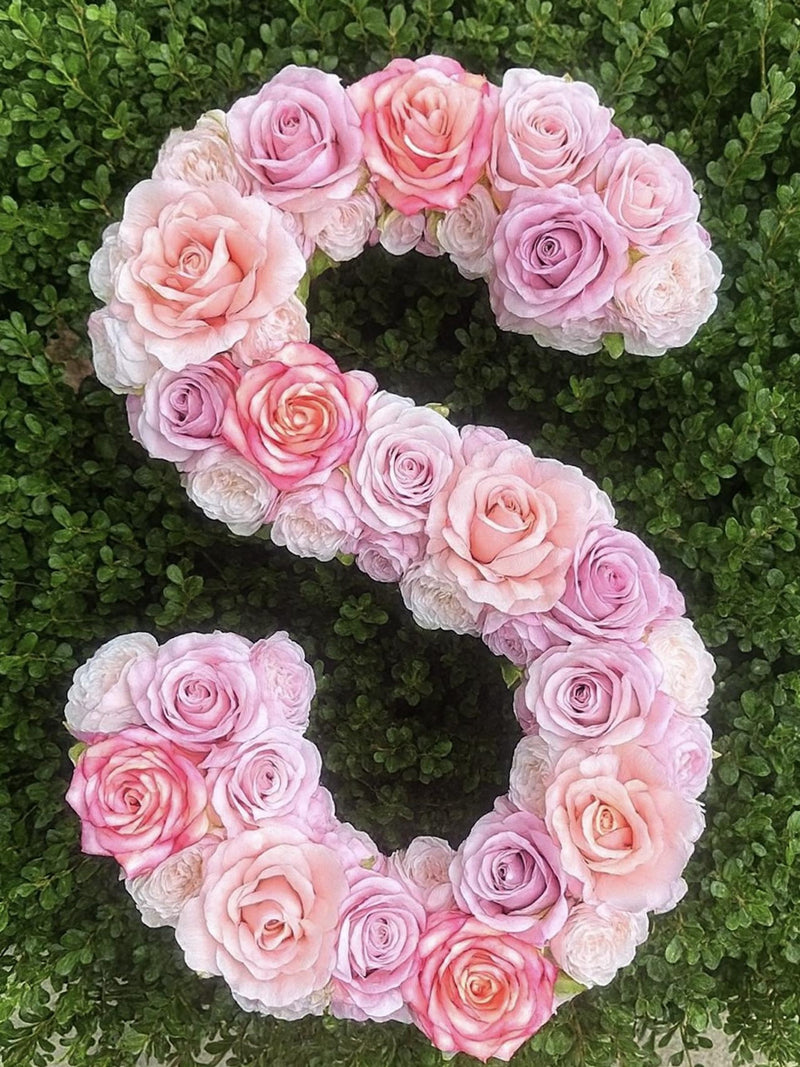 Custom Handmade Floral Letters and Numbers birthday flower