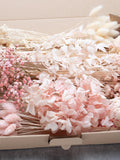 Dried Flowers, pink flower, DIY Mix, DIY set, Flower Box, wedding DIY, flower bouquet, pampas grass, lagurus, phalaris, Creative Projects, FLOWER DELIVERY