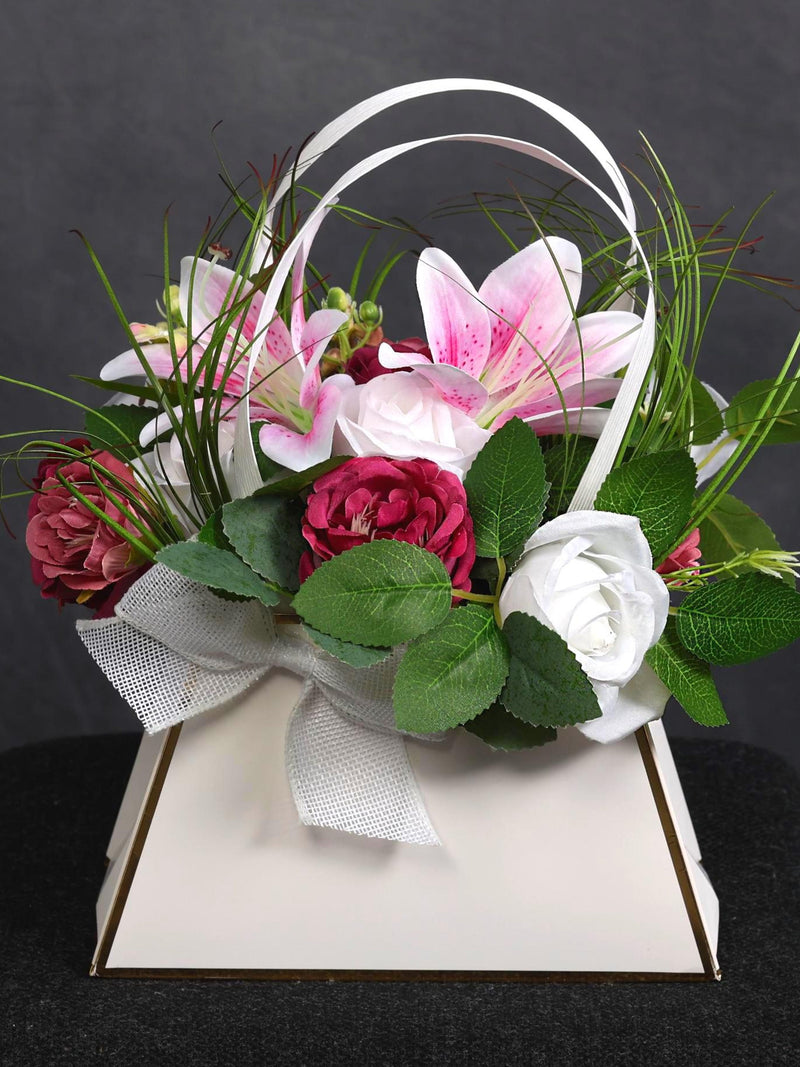 Spring Blossoms in a Box: Floral Gift Bag FLOWER DELIVERY