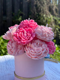 Soy Wax Flower Candle Bouquet, Handmade Peony Candle Decor Bouquet