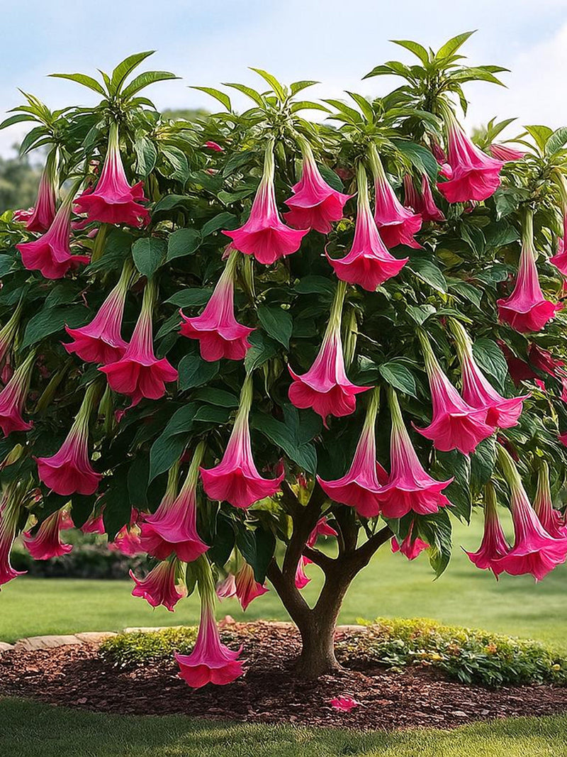 6 Brugmansia suaveolens Seeds | Pink Flowers | Angel's Trumpet, Ornamental Plant, Gardening, Easy to Grow flower seeds