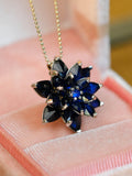 Sapphire Lotus Necklace Gift for Mom Meaningful Gift for Her September Birthstone Necklace Birthday Gift Anniversary Jewelry ANNIVERSARY