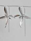 Silver Earrings, Silver Flower Earrings, Sterling Silver, Handmade  earrings, Personalized Earrings, Jewelry Gift for Her/Costume Jewelry FLOWER DELIVERY