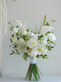 Calla Lily Cosmos Classic Wedding Bouquet | Real Touch Silk Garden Roses Bouquet