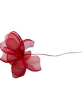 M&S Schmalberg 2" Tiny Silk Flower Petal Ties on wire.  Great for mixing and matching. Red Silk Organza silk flower