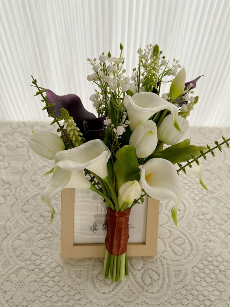 Minimalist Calla Lily & Tulip Wedding Bridal Bouquet Bridesmaid Bouquets Bouquet