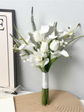 Minimalist White Calla Lily Bridal Bouquet Bridesmaid Bouquets wedding flower