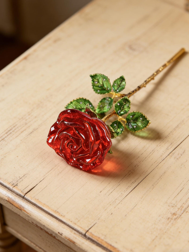 Handmade glass rose bouquets, everlasting rose decorations, glass flower ornaments, home ornaments, anniversary gifts, glass artworks ANNIVERSARY