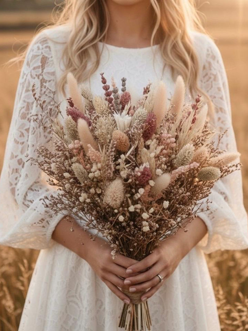 Blush pink Wedding Bouquet, Dried flower Bouquet, Floral bridal Bouquet, Preserved Flowers blush pink Bouquet, Bridesmaid Bouquet Gift Bouquet