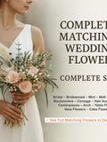Complete Matching Wedding Flower Set Salmon Blush Ivory Burgundy wedding flower