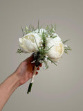 White Peony Bridesmaid Bouquet Bouquet