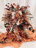Cascading bouquet with dry flowers, Boho wedding bouquet, Preserved roses bouquet, Terracota Wedding Bouquet, Bridal bouquet boho, Cascading Bouquet