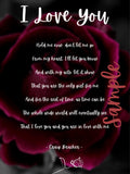 I Love You, Poem Poster, DIGITAL DOWNLOAD Love Romance Flower