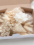 Dried Ivory Flowers natural set, small DIY Mix, DIY set, for craft, Flower Box, wedding blue DIY, flower decor, lagurus, Creative Projects wedding flower