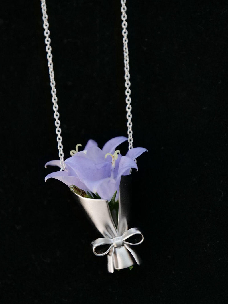 Sterling Silver necklace, DIY floral bouquet necklace, flower necklace, fun necklace, birthday gifts, Christmas gifts birthday flower