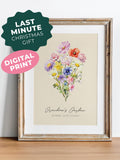BIRTH FLOWER Family Bouquet Custom Digital Print, Personalized Mother's Day Gift, Mom's Garden, Family Flower Bouquet, Grandma's Garden birthday flower