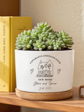 Personalized First Home Gift, Plant Pot for Newlywed, Housewarming Gift For Couple, Moving In Gift for Friend, New Beginnings Gift house warming flower