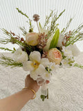 Neutral Tones Bridal Bouquet with Calla Lily, Garden Rose & White Blooms Bridesmaid Bouquets Bouquet