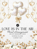 Love Is in the Air Floral Clipart Set Love Romance Flower