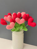 Crochet Heart Flower Ð ValentineÕs Day Gift, Handmade Love Flower, Romantic Decor Love Romance Flower
