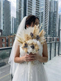 Dried Wedding Bouquet, Boho Bridal Bouquet, Neutral Pampas Bouquet, Beige Ivory Rustic Bouquet, Grey Accent Bride bouquet, Preserved flowers Bouquet