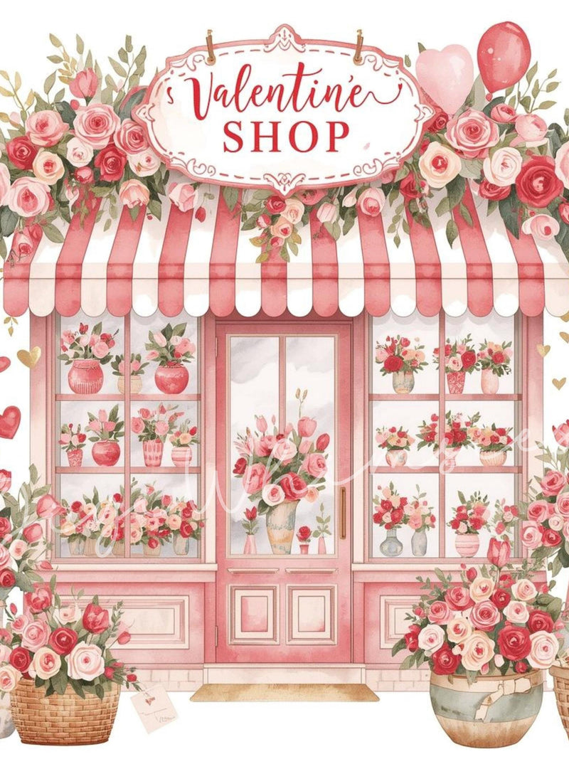15 Valentine Flower shop: Roses Store Romantic Flowers Ephemera, Card Making (JPG Digital Download) Love Romance Flower