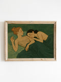 Soft Sleep Ð Sapphic Romance Bedroom Art Print Love Romance Flower