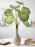 Fake Plants Artificial Tropical Faux Pilea Plants with Ceramic Vase, Fake Greenery Indoor for Office Desk Bedroom Livingroom Bathroom Shelf faux plants