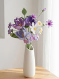 Purple Crochet Flower Bouquet, Handmade Knit Flowers, Forever Floral Arrangement, Crochet Flowers with Vase, Anniversary & Birthday Gift ANNIVERSARY