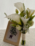 Minimalist Timeless Calla Lily & Tulip Wedding Bridal Bouquet Bridesmaid Bouquets Bouquet