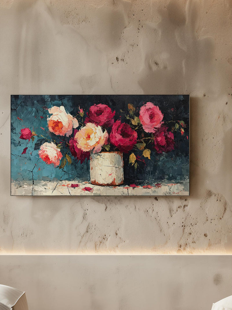 Blossoms of Love Ð Romantic Floral Oil Art | Digital Download for Samsung¨ Frame TV Love Romance Flower