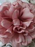 Larger Handmade Singed Flower Fabric Flower Silk Fabric Rose (3-1/2 inches) In Mauve MY-298-16-01 Ready To Ship silk flower