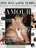 Couple Magazine Template | Anniversary, Engagement & ValentineÕs Day | Canva Editable Gift Love Romance Flower