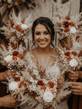 Boho Rust Terracotta Wedding Bouquet, Dried flowers bridal bouquet, Terracotta Bridal Bouquet, Fall wedding bouquet, Bridesmaid bouquet Bouquet