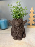 Highland Cow Small Planter house warming flower
