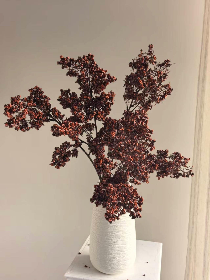 Long Stems Berries, Red Berry Stems, Fake Berry, Faux Winter berry for House Warming, Decorations Crafts, Wedding Holiday Season Decors house warming flower
