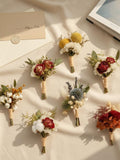 Rustic Dried Flower Mini Bouquets | Boho Wedding Favors | Dried Floral Bundle Set | Boutonniere Style Arrangements | Natural Home DŽcor ANNIVERSARY