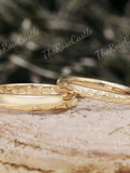 D-Shape Couple Rings Set Birth Flower Mens Wedding Band Leaf Wedding Band Couple Wedding Ring For Men and Women Anniversary Gift For Him ANNIVERSARY