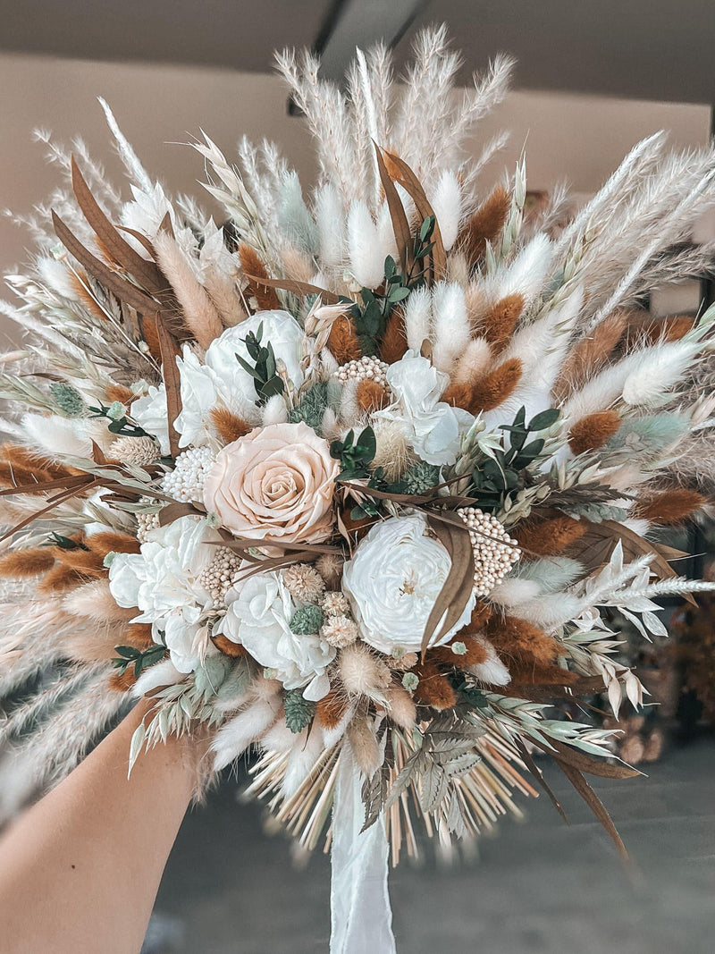 Patel wedding bouquet, Preserved roses bouquet, Boho bridal Bouquets & Corsages, Dried Flower Bouquet, Classic Bouquet, Prom Boutoniere Bouquet